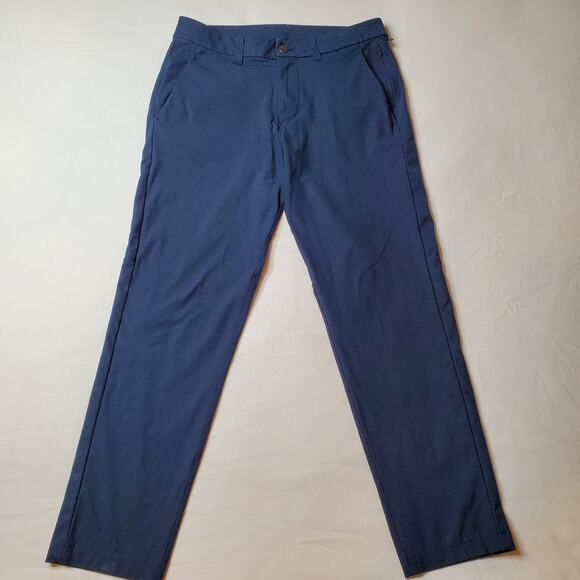 Lululemon Men's Size 30X27 Commission Pant Slim Warpstreme True Navy - Picture 4 of 8